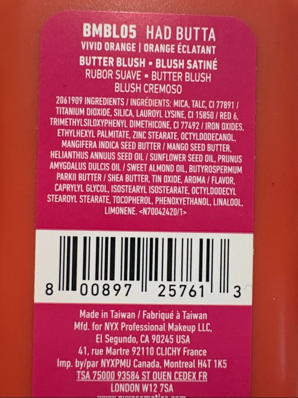 NYX Buttermelt Blush - Bright Coral - Picture 3 of 7